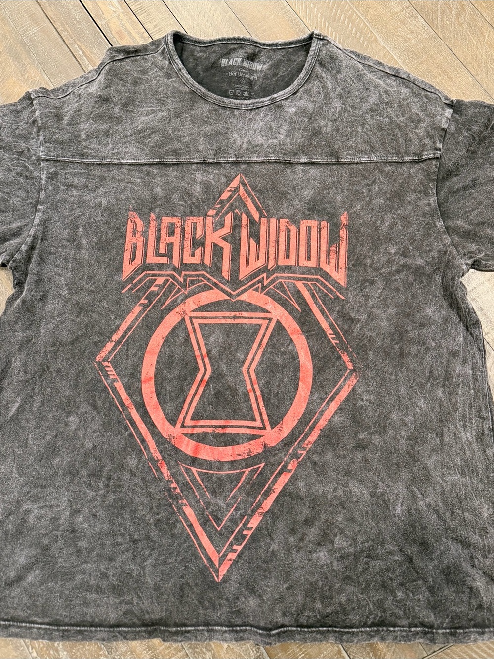 Marvel Black Widow Acid Wash Graphic T-Shirt Women’s Small Tour Style